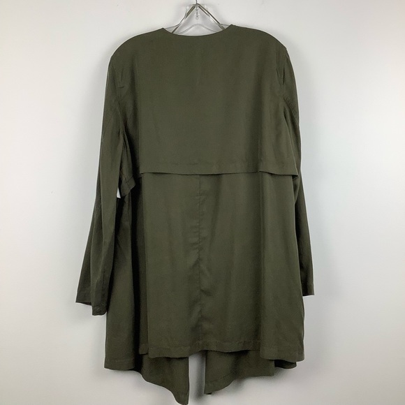 NWT Dex Open Front Military Jacket in Khaki Green - Picture 2 of 5